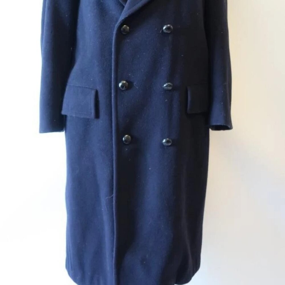 MENS BLOOMINGDALES THE MENS STORE DARK NAVY COAT SZ 42 - Picture 3 of 14